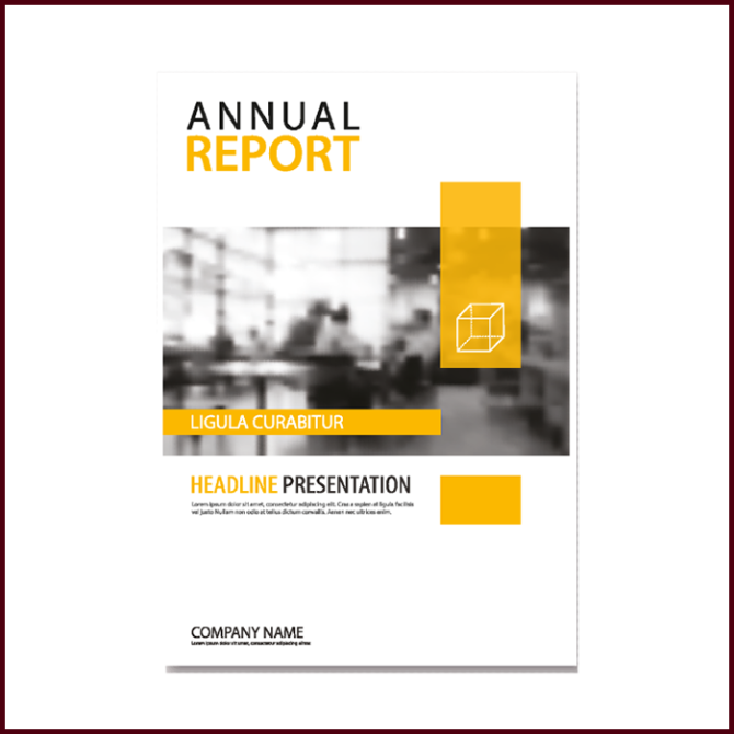 Supports de communication divers avec rapport annuel